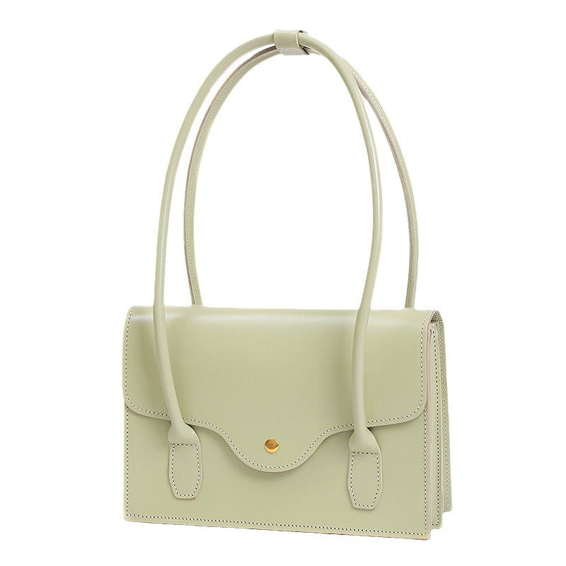Women's High-grade Genuine Leather Italian Simple Underarm Handbags