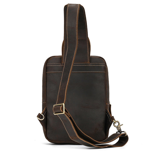 Men's Genuine Leather Large Capacity Retro Crazy Bags