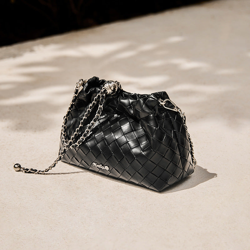 Women's Cloud Summer Chain Woven Leather Shoulder Bags