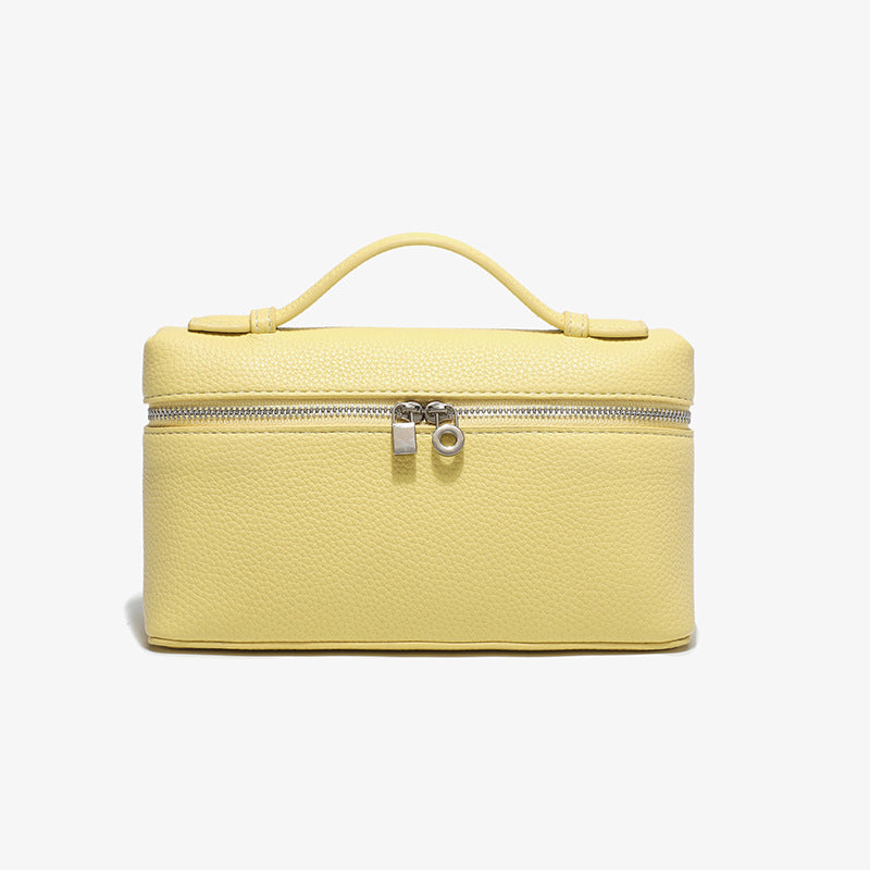 Women's Genuine Leather Lunch Box Kelly Lychee Handbags