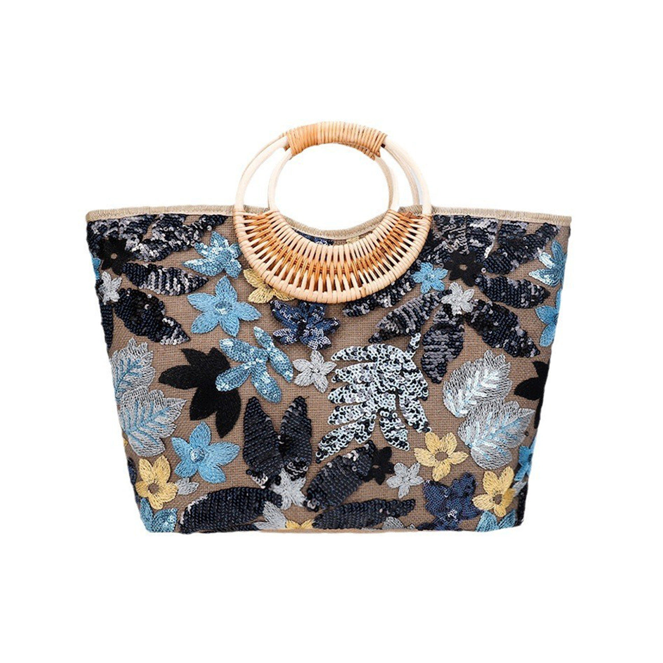 Women's Straw High-grade Niche Embroidered Large Capacity Tote Bags