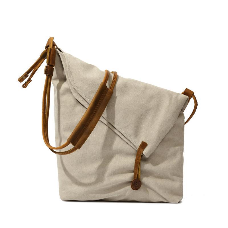 Men's Crazy Horse Leather Canvas Artistic Retro Bags