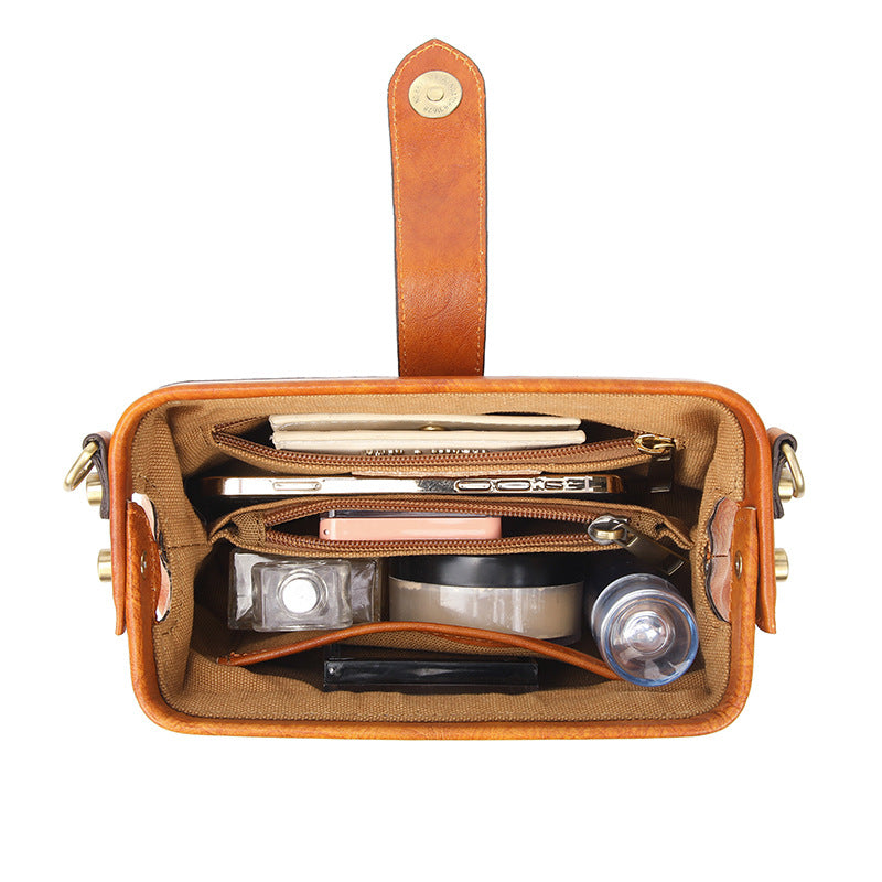 Women's Spring First Layer Cowhide Vintage Handmade Crossbody Bags