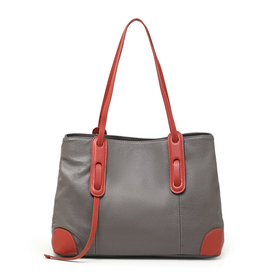 Women's Leather Fashionable Large Capacity Soft Big Shoulder Bags