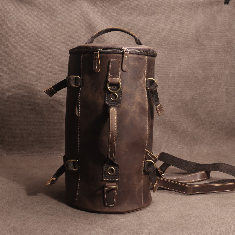 Men's Crazy Horse Leather Large Capacity First Bags