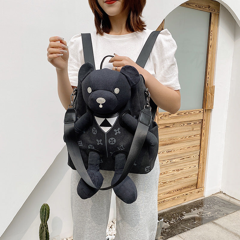 Mickey Canvas Female Leisure Large Capacity Backpacks