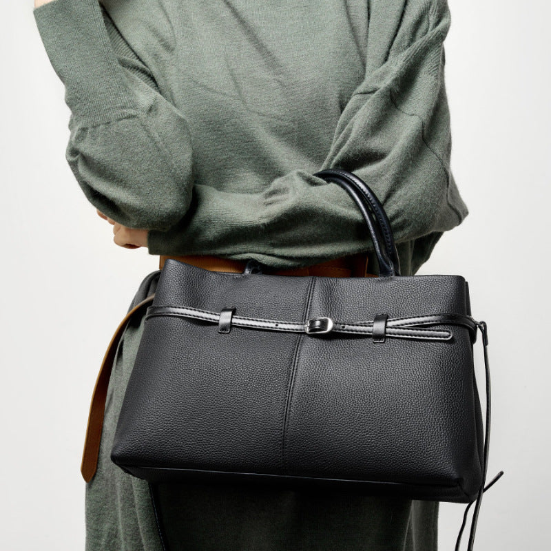 Women's High-grade Leather Large Capacity Commuter Crossbody Bags