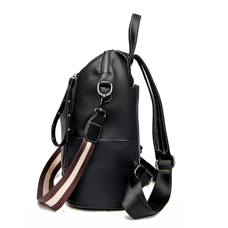 Women's Genuine Leather Korean Versatile Large Capacity Backpacks