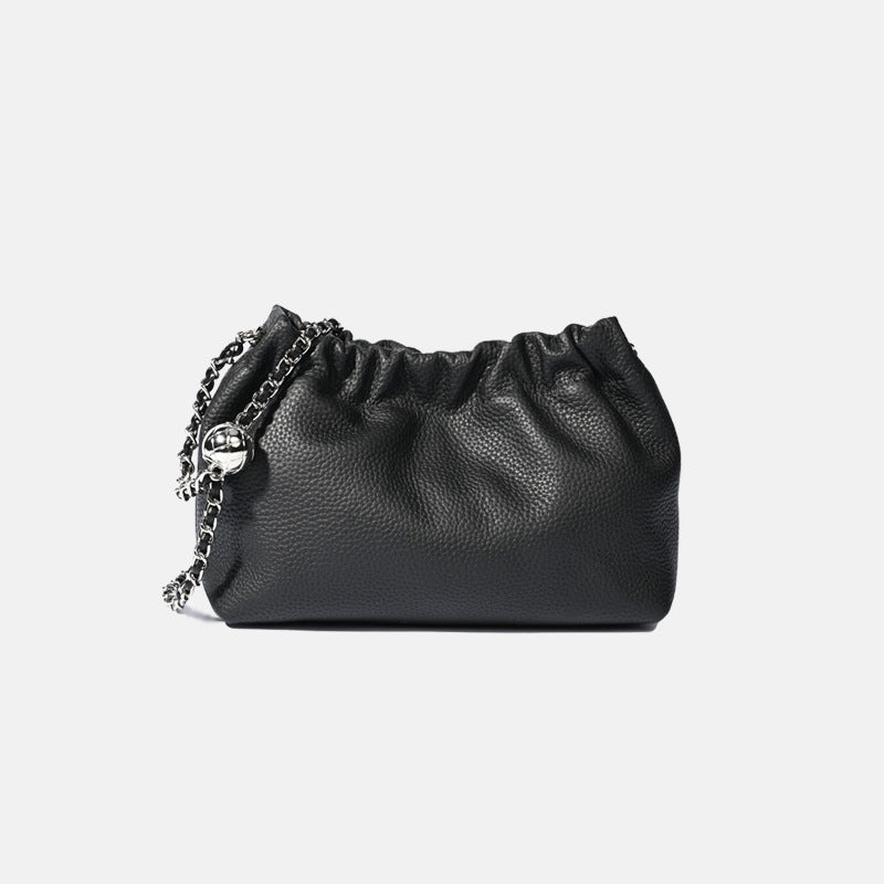 Women's Leather Fashion Versatile Chain Female Golden Crossbody Bags
