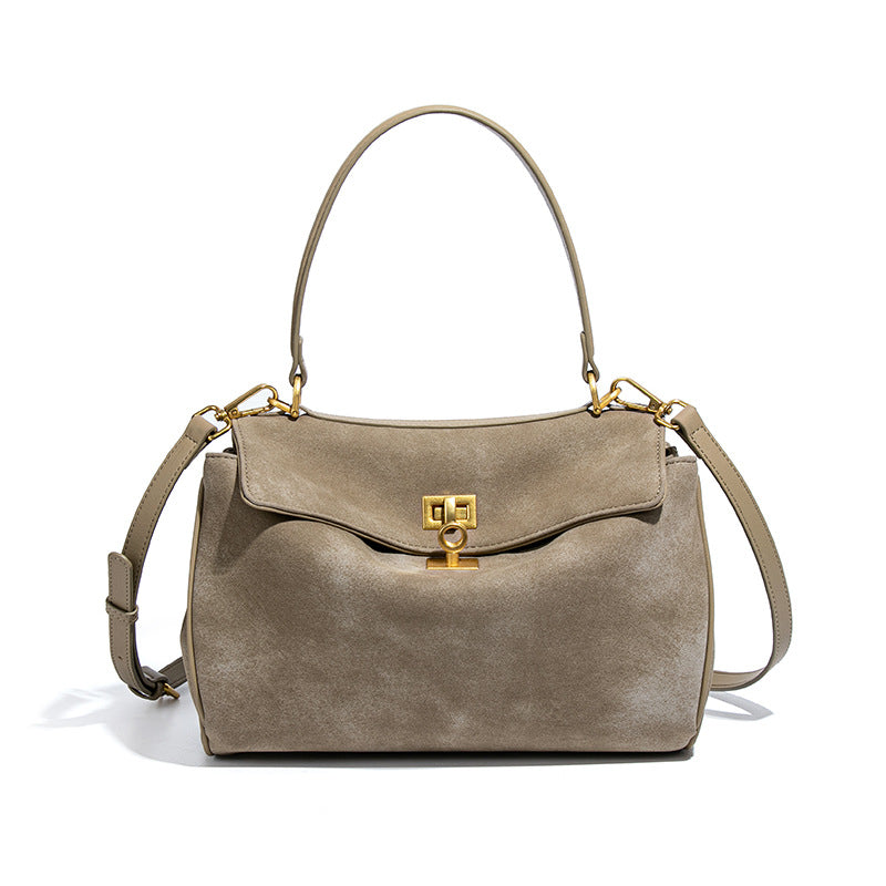 Women's Frosted Kelly High-grade Hand-held Suede Personality Bags