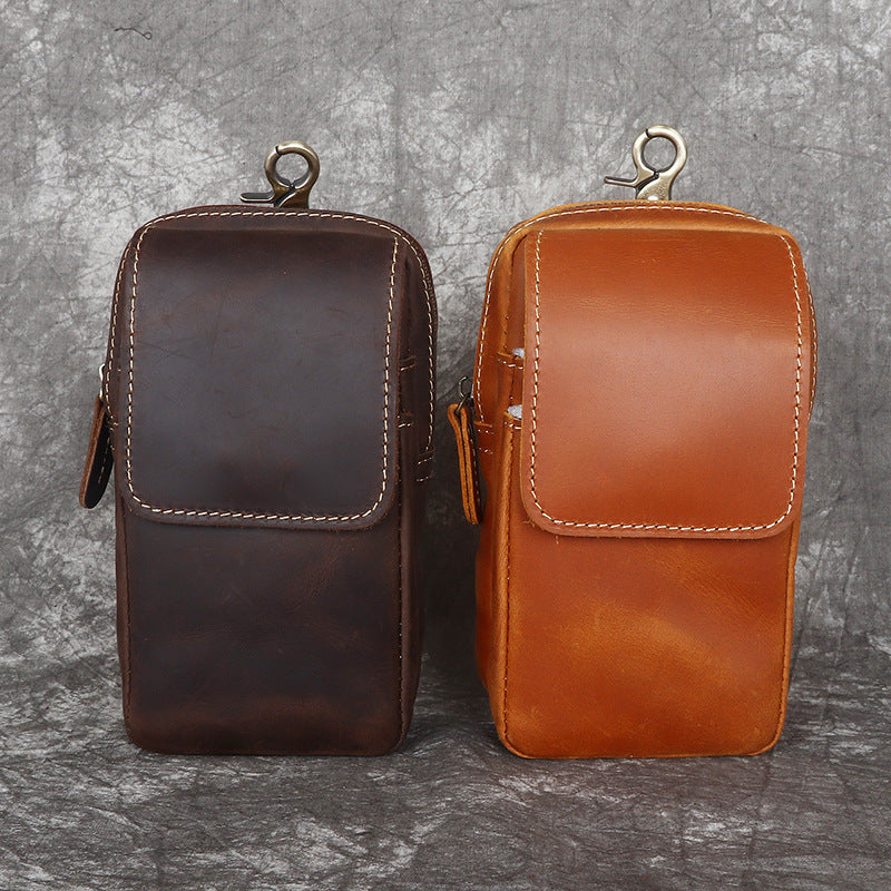 Men's Leather Mobile Of Trousers Pannier Work Men's Waist Packs