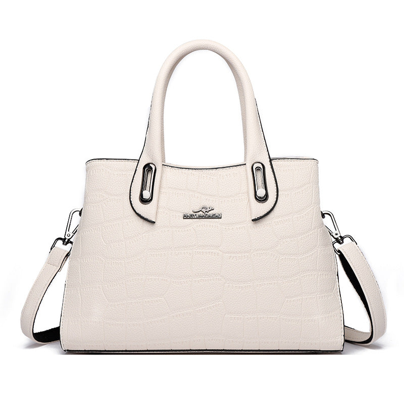 Women's Popular Plain Kangaroo Alligator Print Handbags