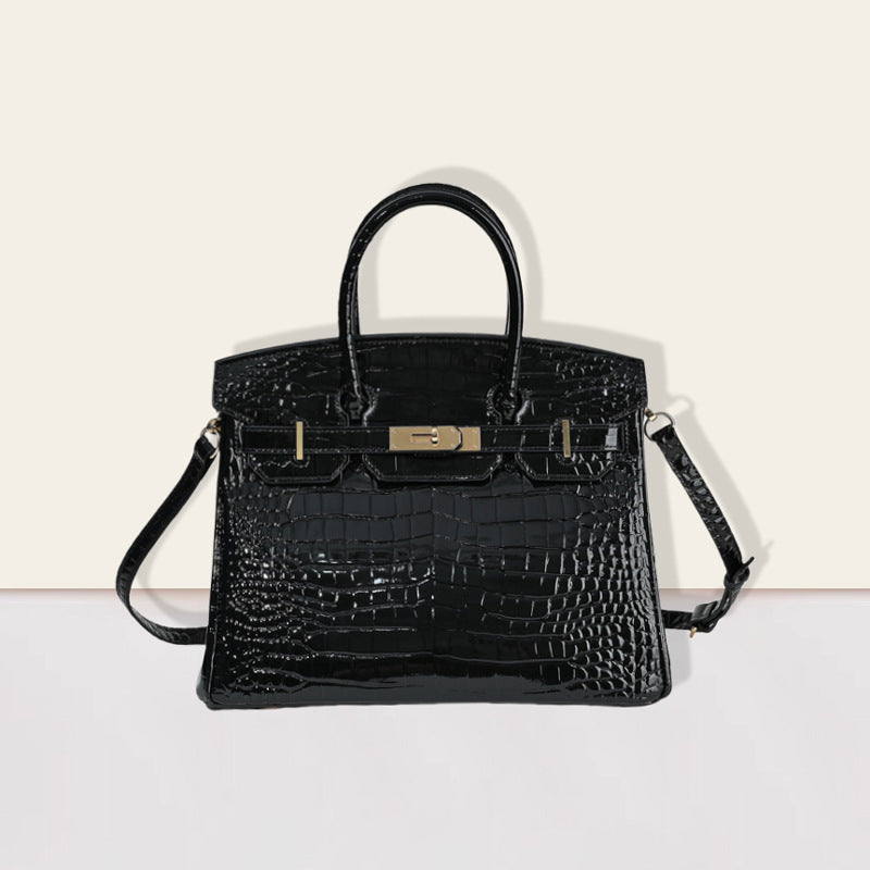 Women's Pattern Genuine Leather High Sense Large Bags