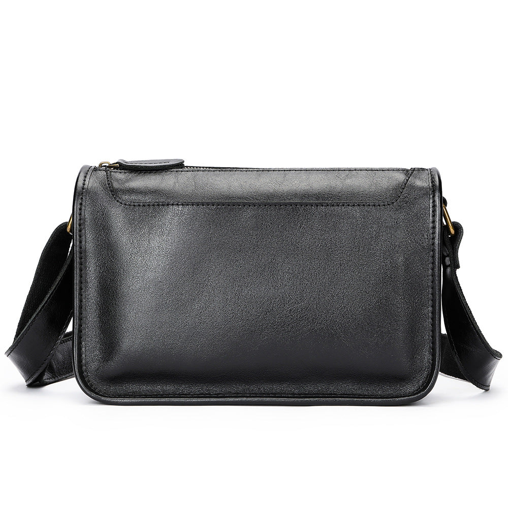 Men's Commute Leisure First Layer Cowhide Large Men's Messenger Bags