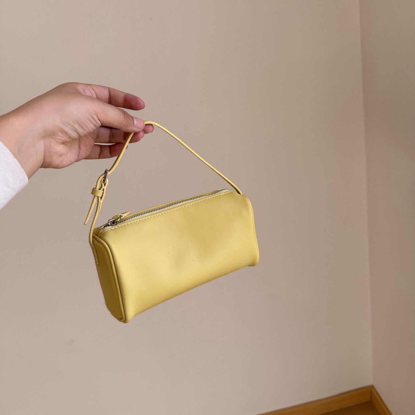 Sheepskin Leather Pen Suede Underarm Genuine Handbags