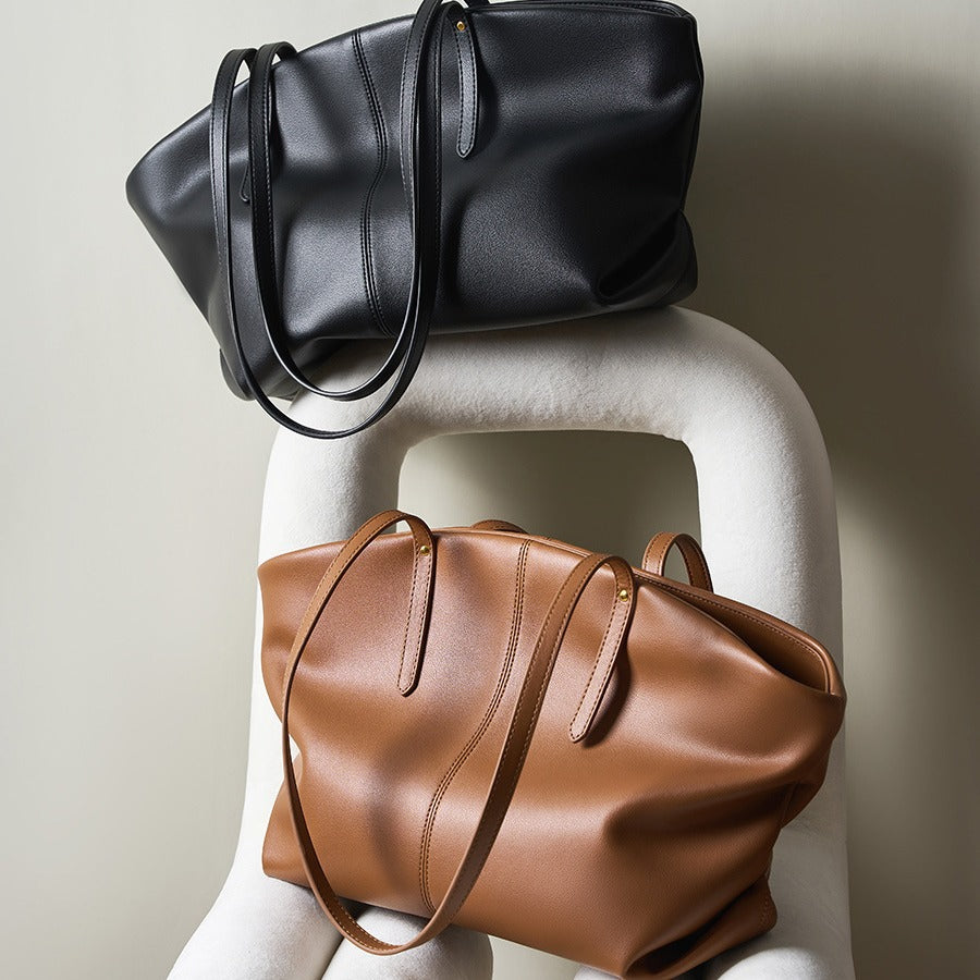 Fashion Cattlehide Leather Big Large Capacity Tote Bags