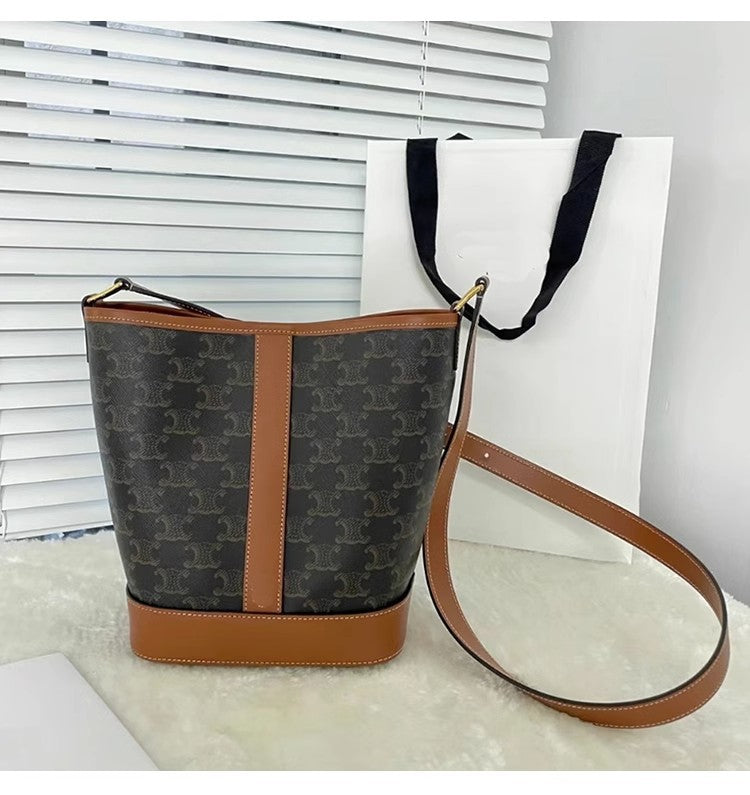 Women's Classic Presbyopic Retro Arc Large Capacity Bucket Bags