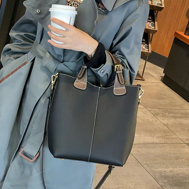 Women's Genuine Leather Trendy Large Capacity Fashion Handbags