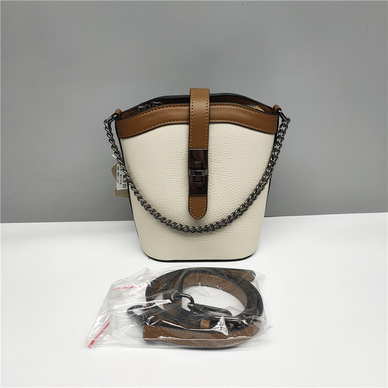 Women's Black Chain Genuine Leather One Western Crossbody Bags