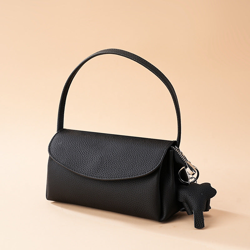 Top Layer Cowhide Fashion Mini Genuine Leather Mobile Small Square Bags