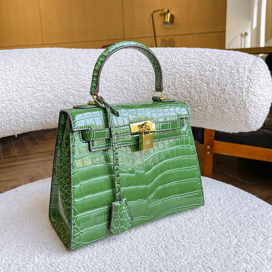Women's Crocodile Pattern Kelly Fashion Spring High Crossbody Bags