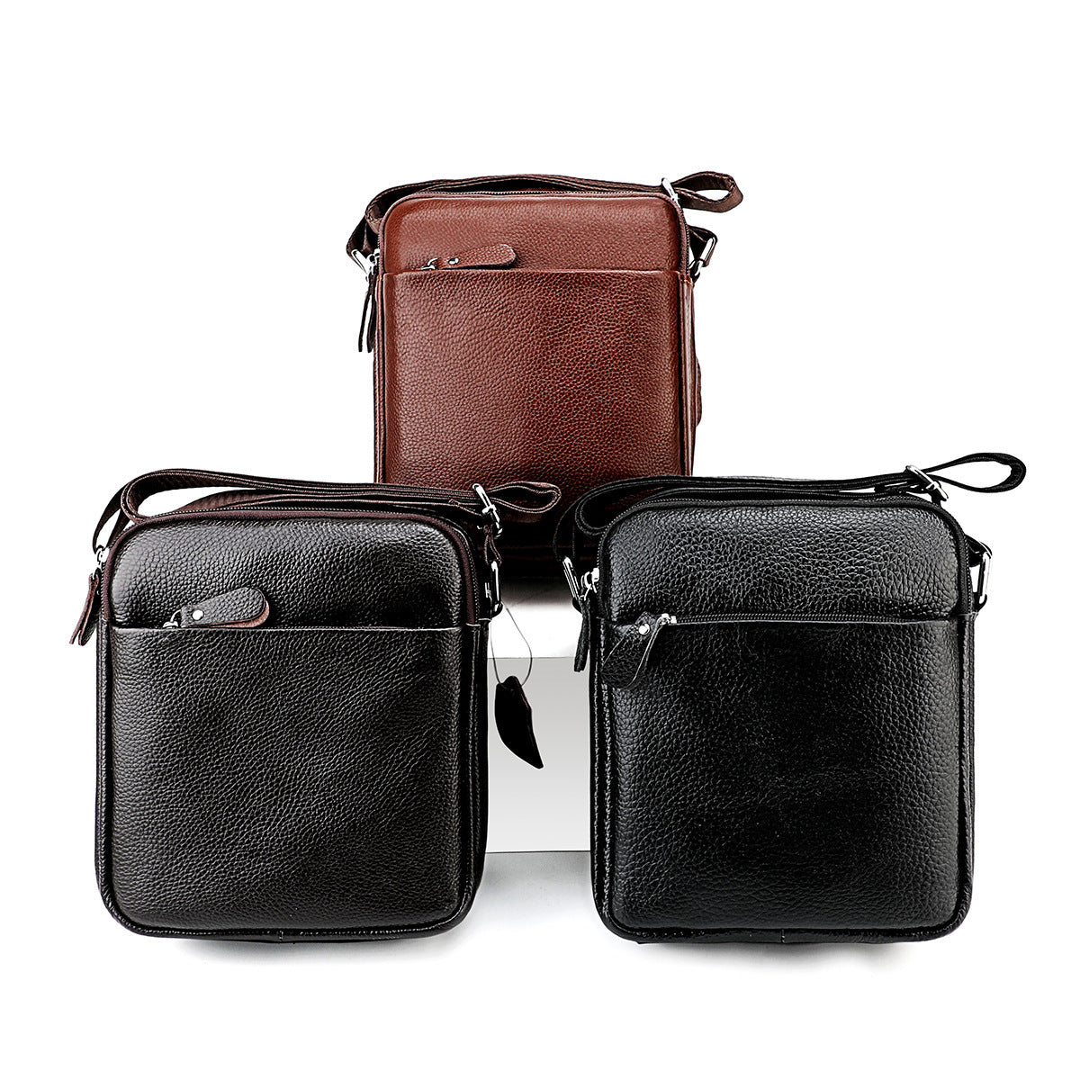Men's Genuine Leather Fashion Cowhide Large Capacity Men's Messenger Bags