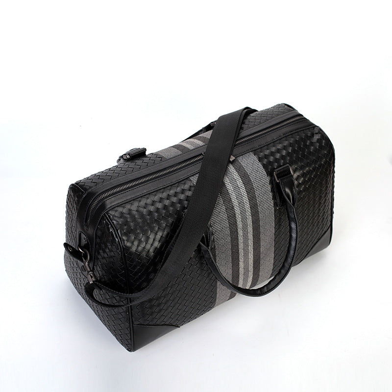 Men's Large Capacity Business Weaving Embroidered Portable Travel Bags