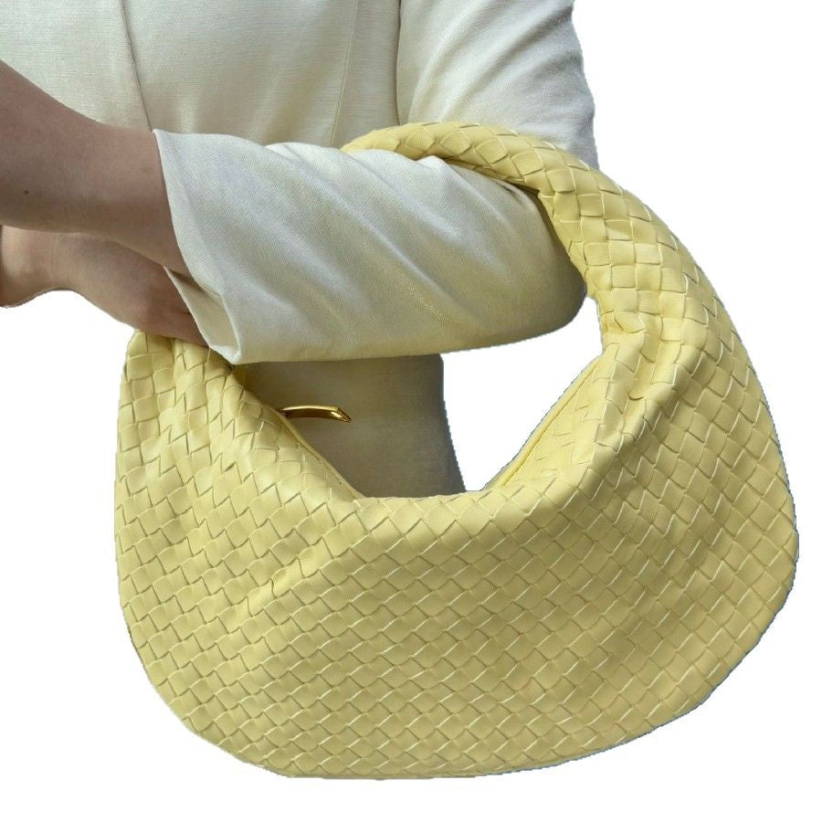 Women's High-grade Woven Stylish Underarm Large Capacity Tote Bags