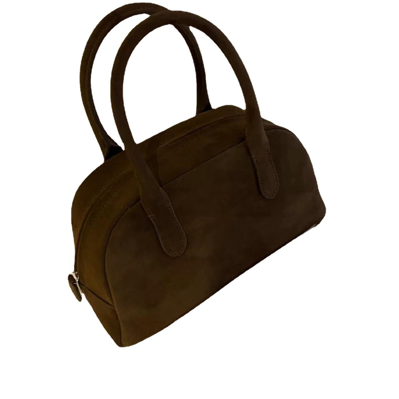 Women's Niche Suede Boston Frosted Cowhide Large Shoulder Bags