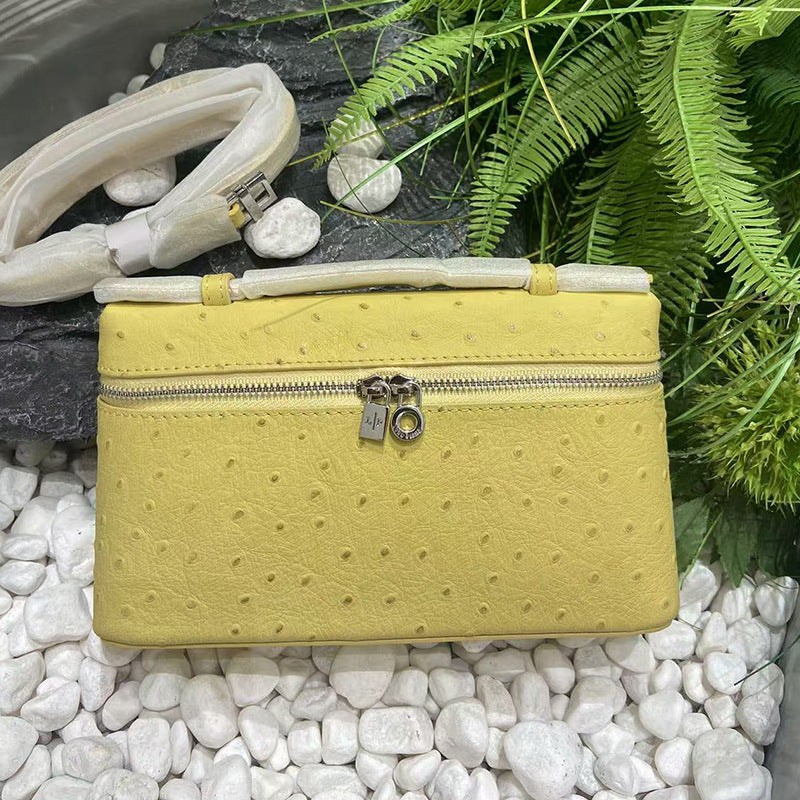 Women's Forest Green High Sense Ostrich Grain Crossbody Bags