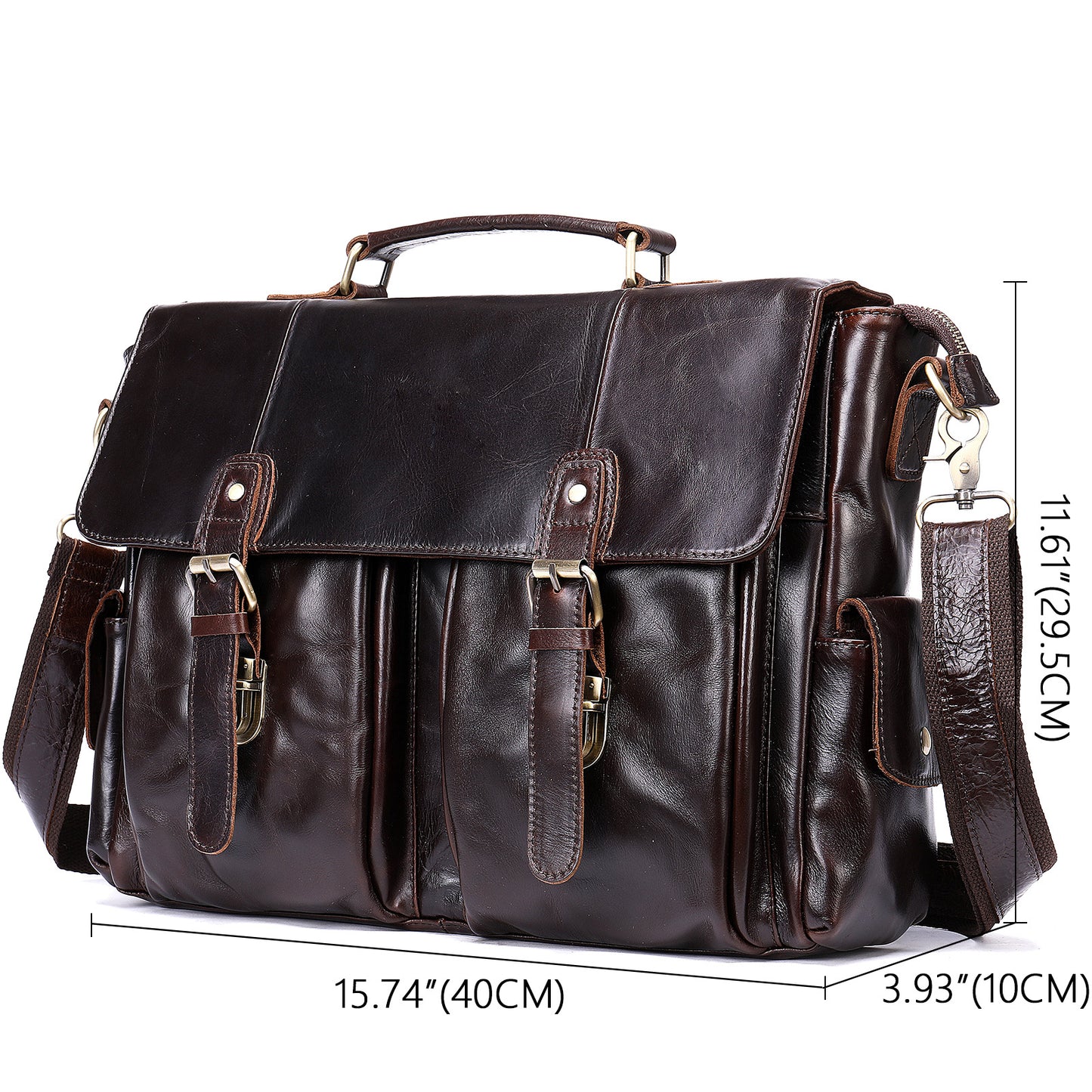 Men's Capacity First Layer Cowhide Inch Computer Men's Briefcases