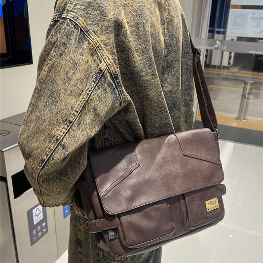 Men's Vintage Big Fashion Unisex Preppy Style Men's Shoulder Bags