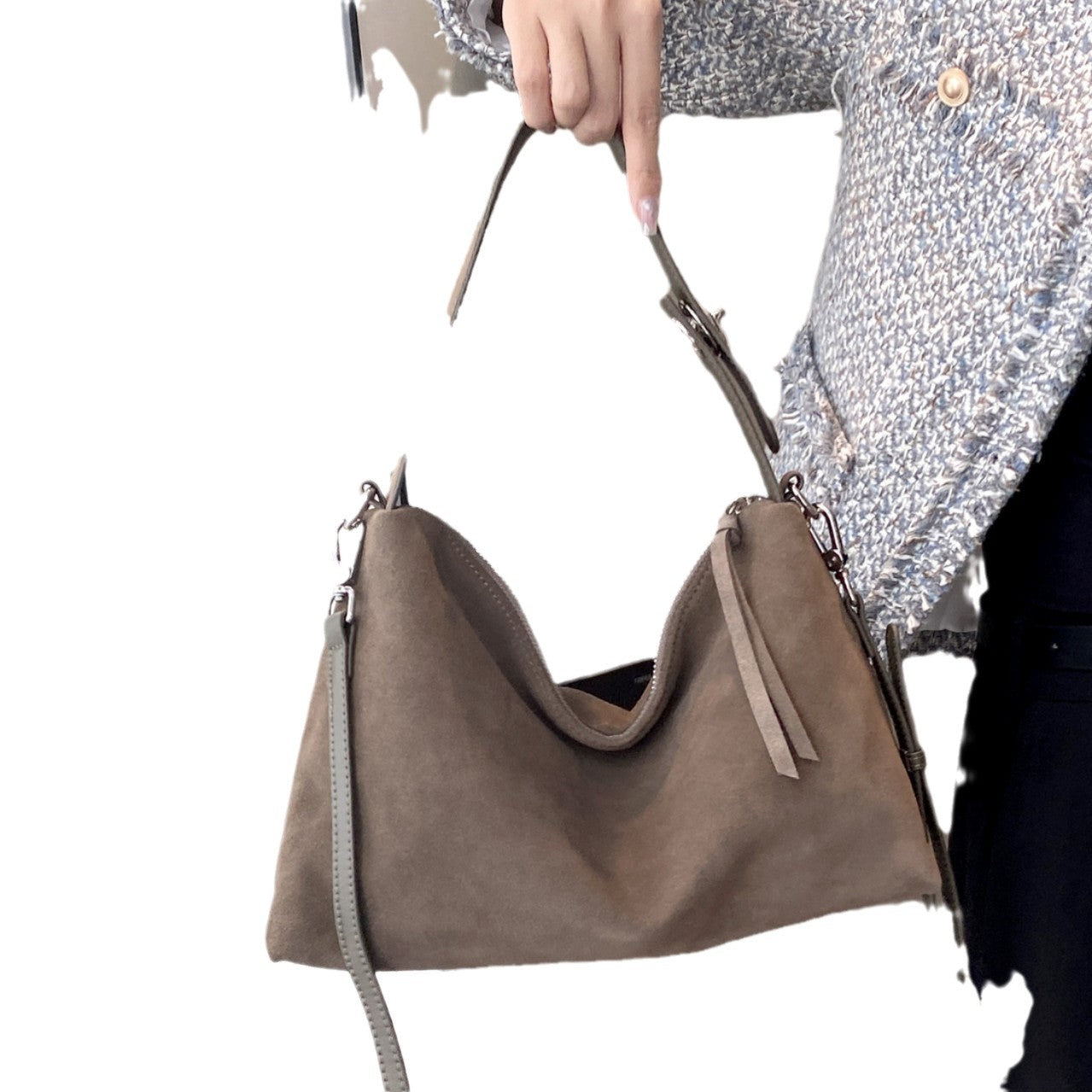 Cowhide Frosted Soft High-grade Sense Niche Dumpling Popular Fashion Shoulder Bags