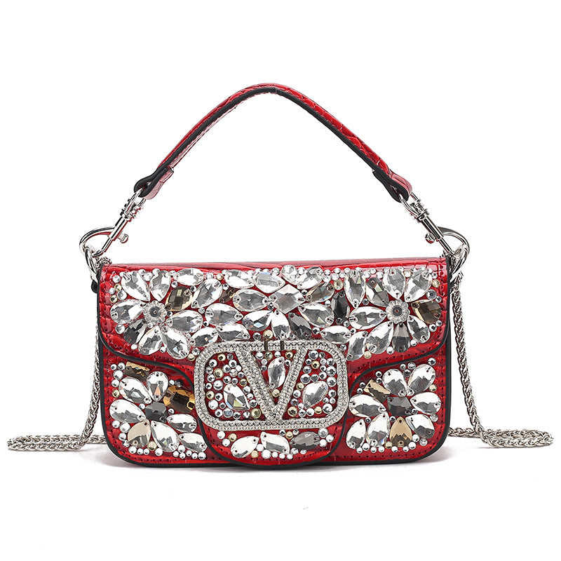 Vintage Chain Fashion For Dinner French Small Square Bags