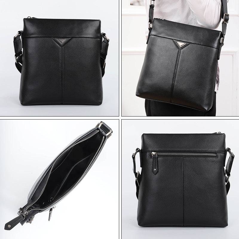 Men's Business First Layer Cowhide Vertical One Bags