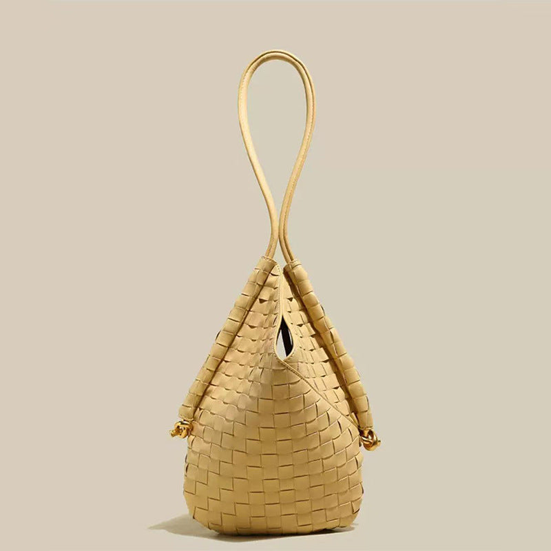 Women's Niche Cowhide Woven Size Underarm High-grade Bags