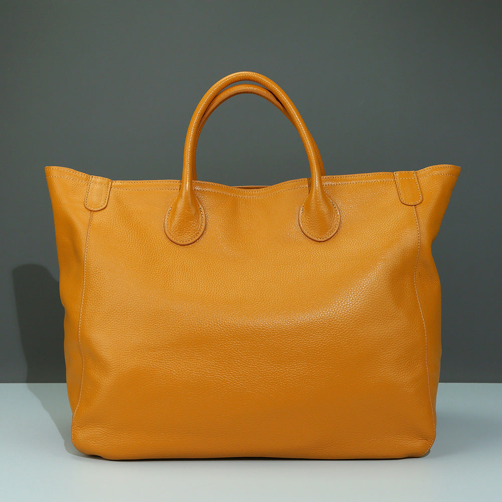 Women's Cowhide Big Wings Style Large Capacity Genuine Handbags
