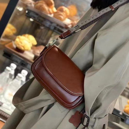 Women's Genuine Leather Vegetable Tanned Cowhide Hand-rub Crossbody Bags