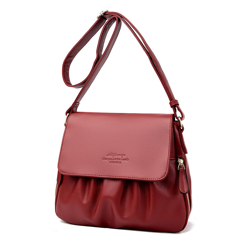 Women's Mom Fashion Simple Genuine Leather Crossbody Bags