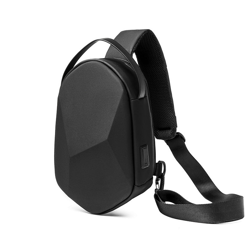 Men's Hard Waterproof Large Capacity Street Trendy Men's Chest Bags