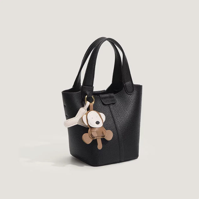 Women's Leather Niche Vegetable Basket Fashion Summer Bucket Bags