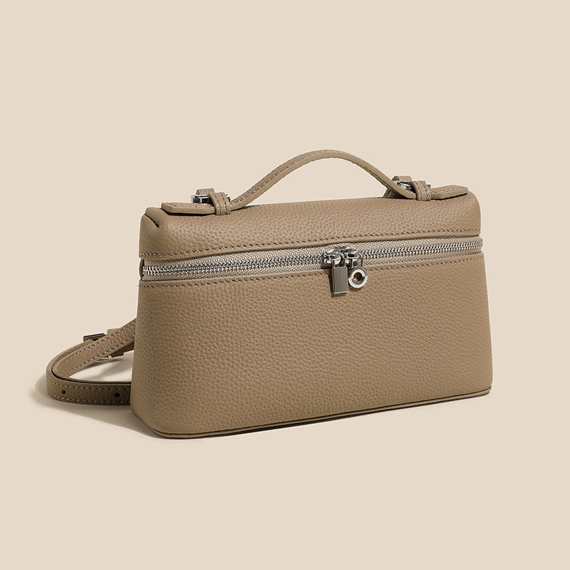 Women's Lunch Box First Layer Cowhide Hand Shoulder Bags