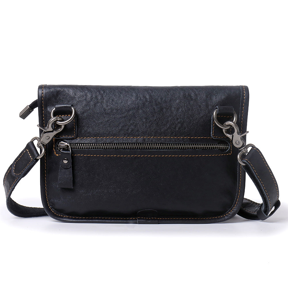 Men's Fashion Horizontal Tiger Head Vegetable Tanned Men's Messenger Bags