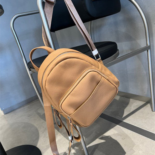 Women's Capacity Versatile Fashion Trend Soft Cowhide Backpacks