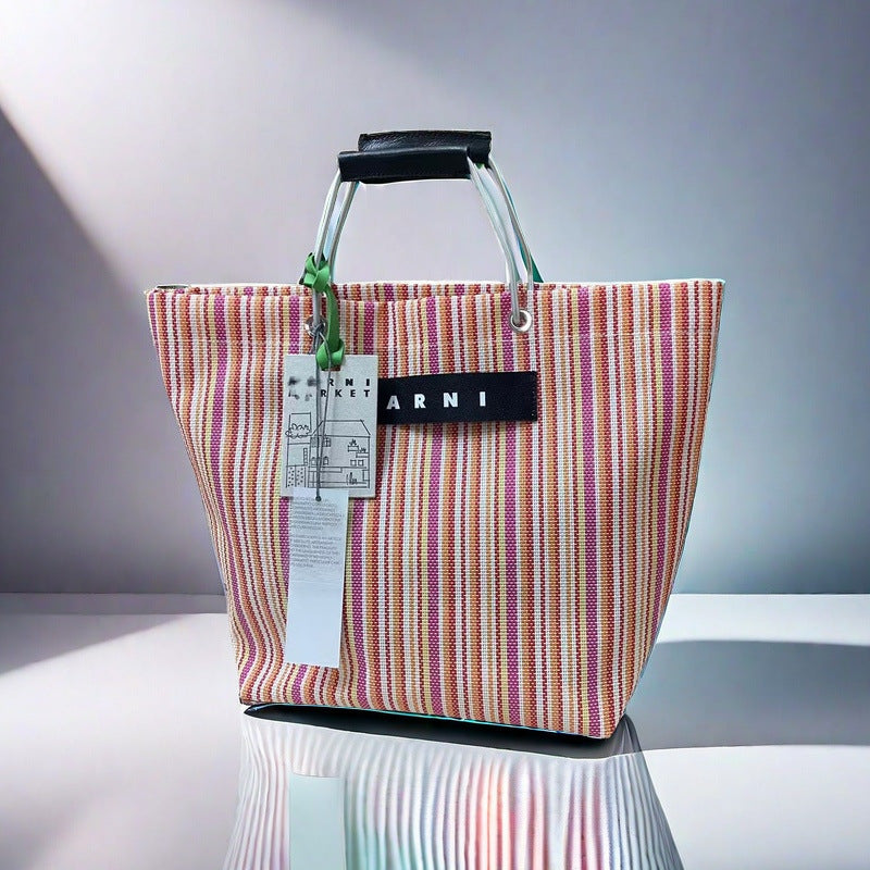 Xi Straw Woven Leisure Shopping Colorful Handbags