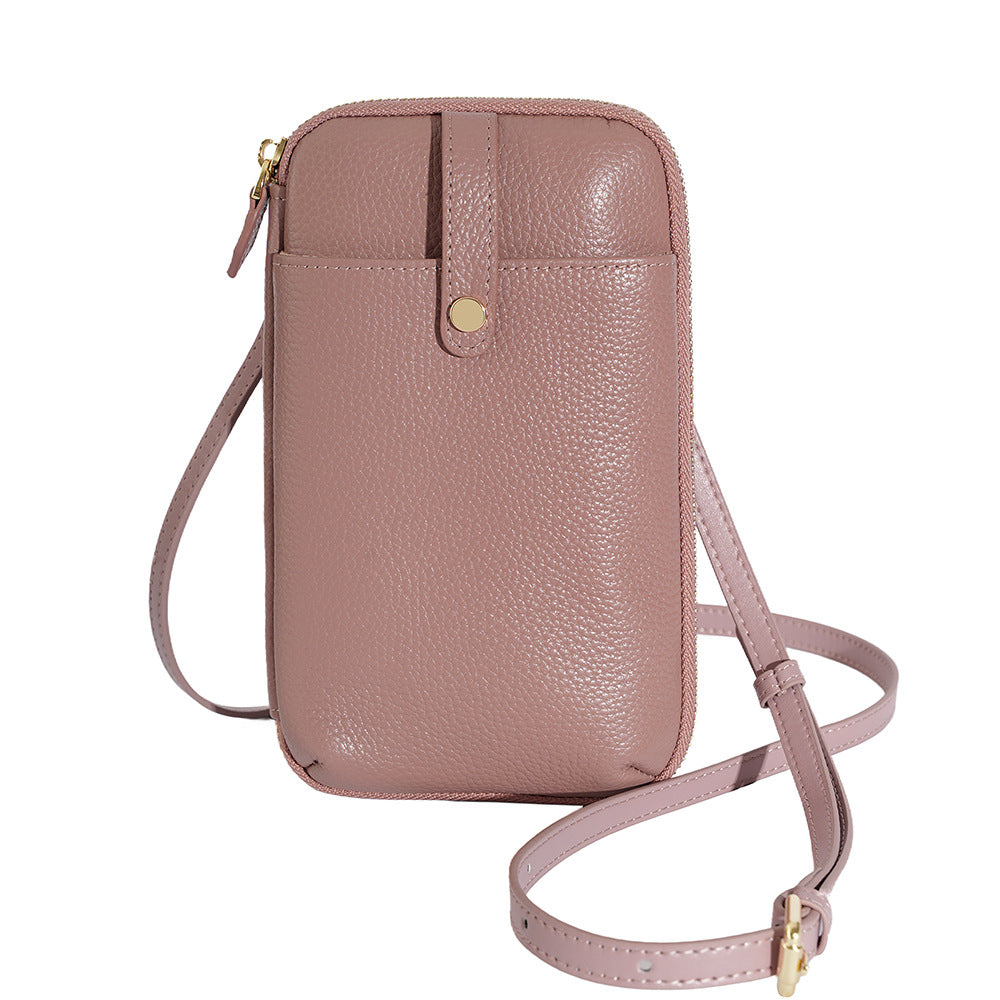 Women's Genuine Leather Fashion Mobile Mini Clutch Phone Bags