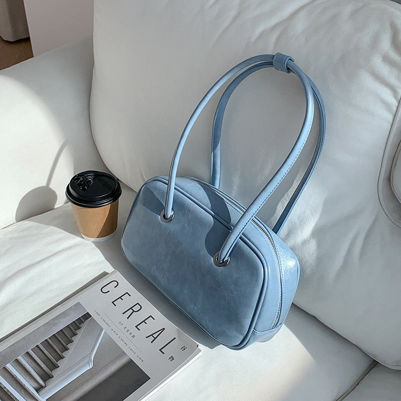 Women's Oil Wax Leather Large Capacity High Shoulder Bags