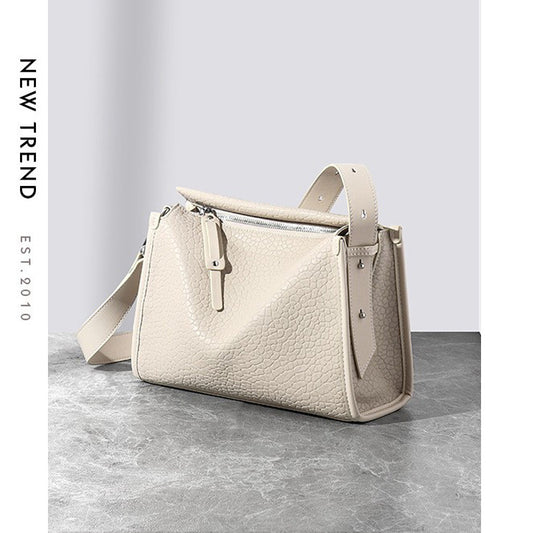 Women's Genuine Leather Fashionable High-grade Artistic Style Small Square Bags