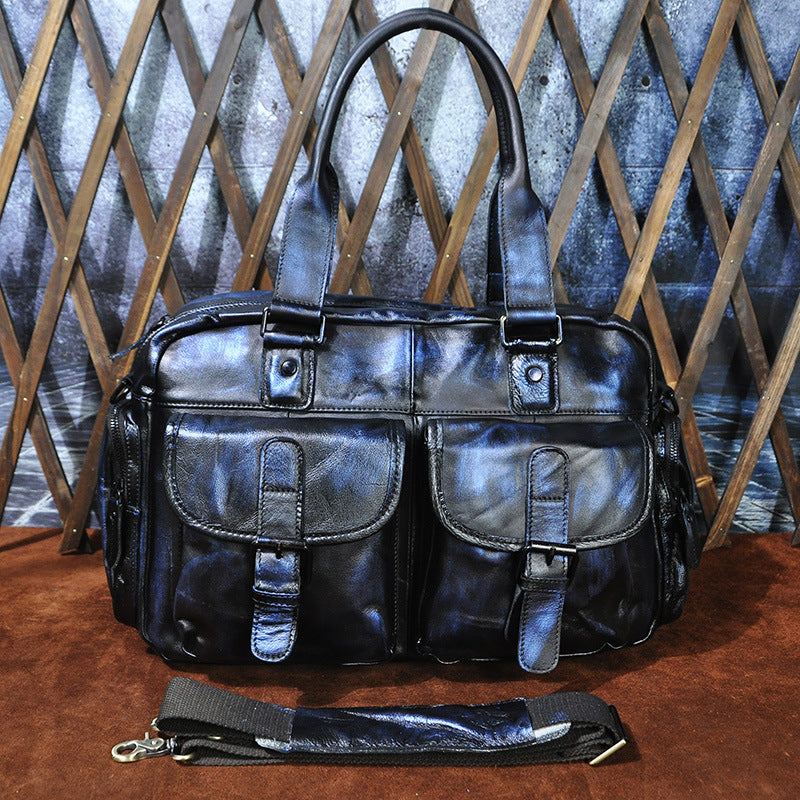 Men's Layer Crazy Horse Skin Cowhide Retro Travel Bags