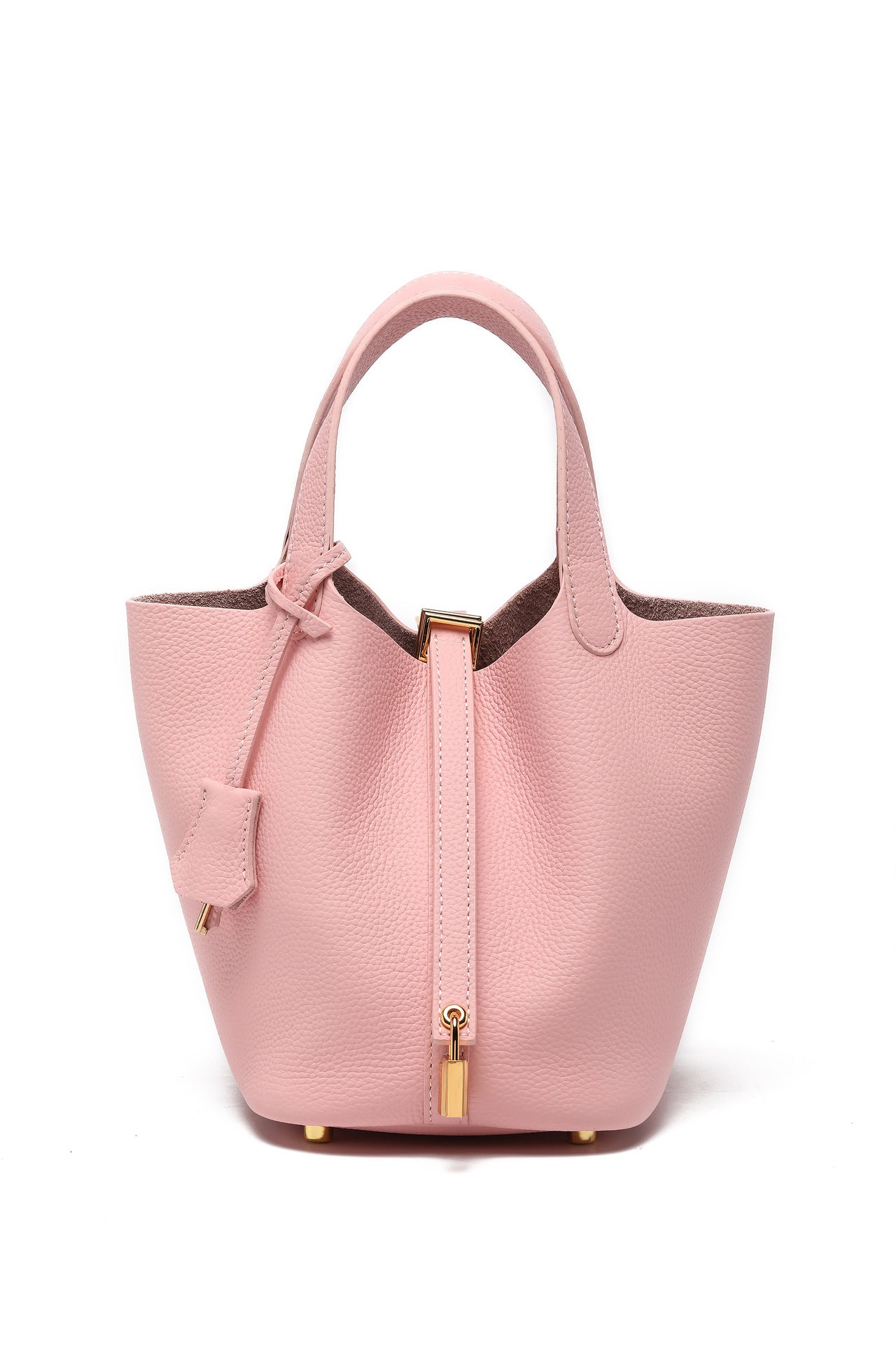 Women's High Quality Genuine Leather Vegetable Basket First Layer Cowhide Bucket Bags